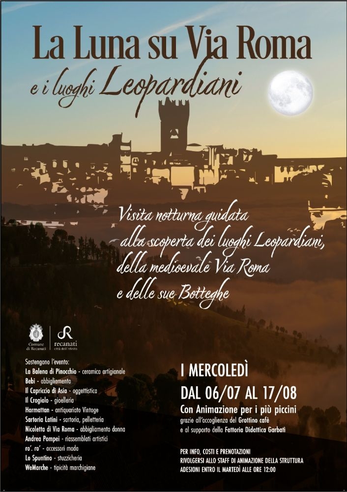 La Luna su Via Roma e i luoghi Leopardiani